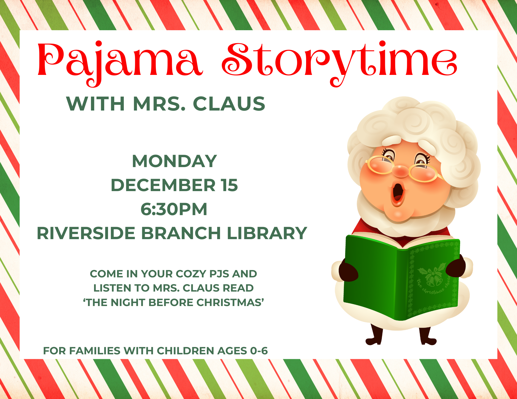 Pajama storytime flyer