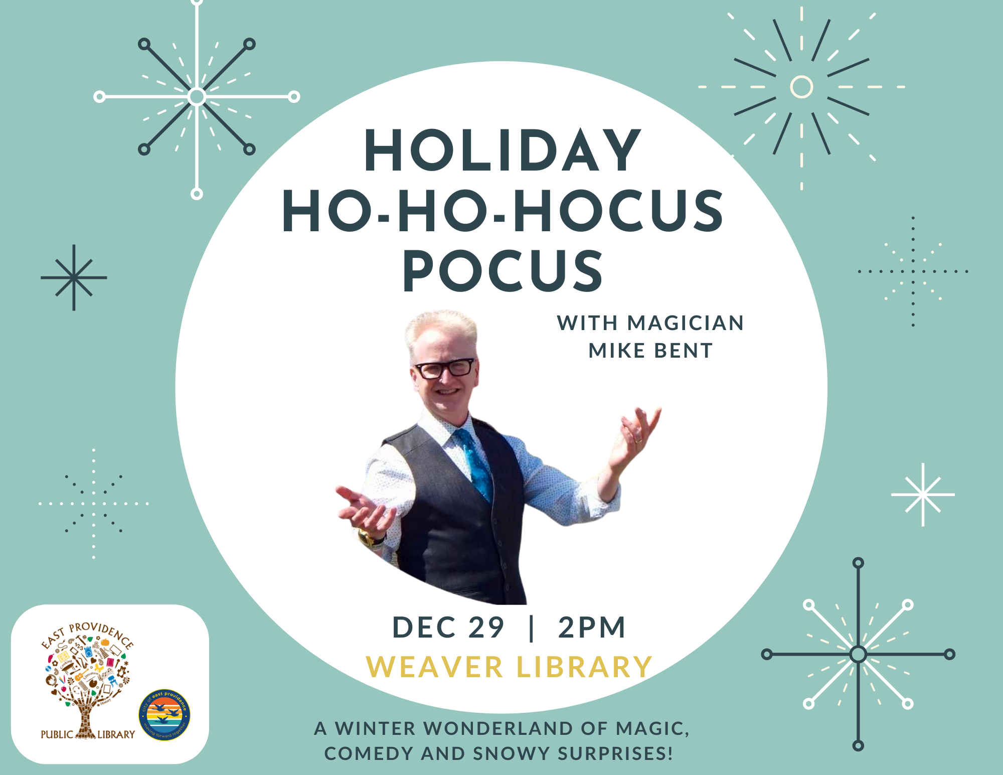 Holiday magic show flyer