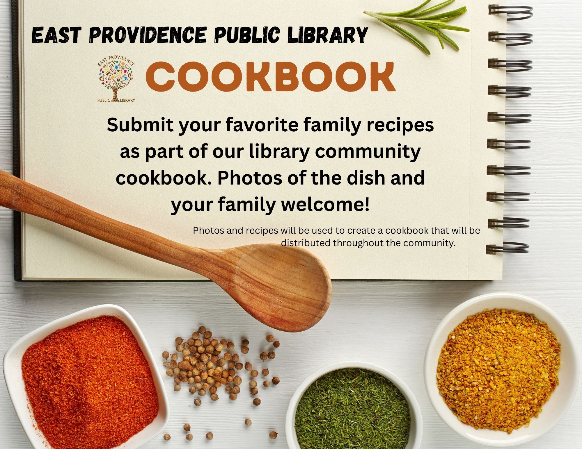 Community cookbook flyer