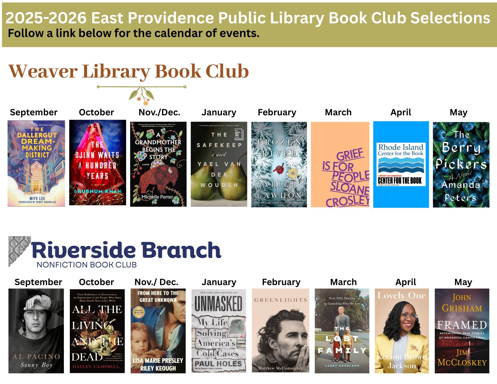 book club flyer