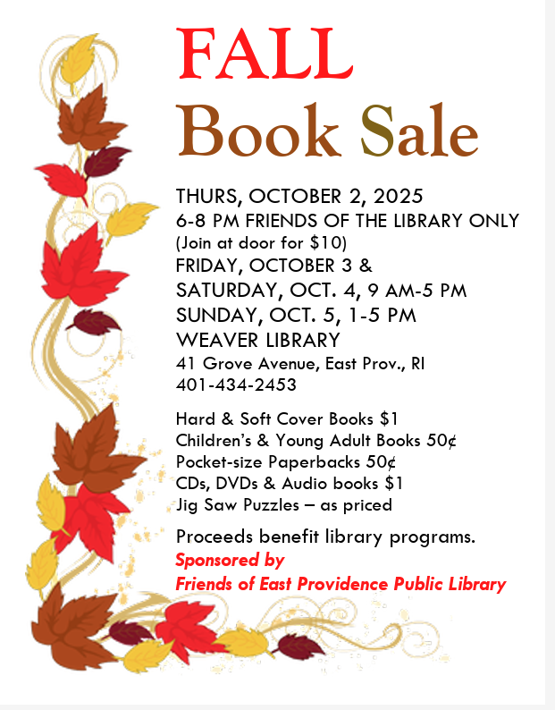 Fall book sale flyer