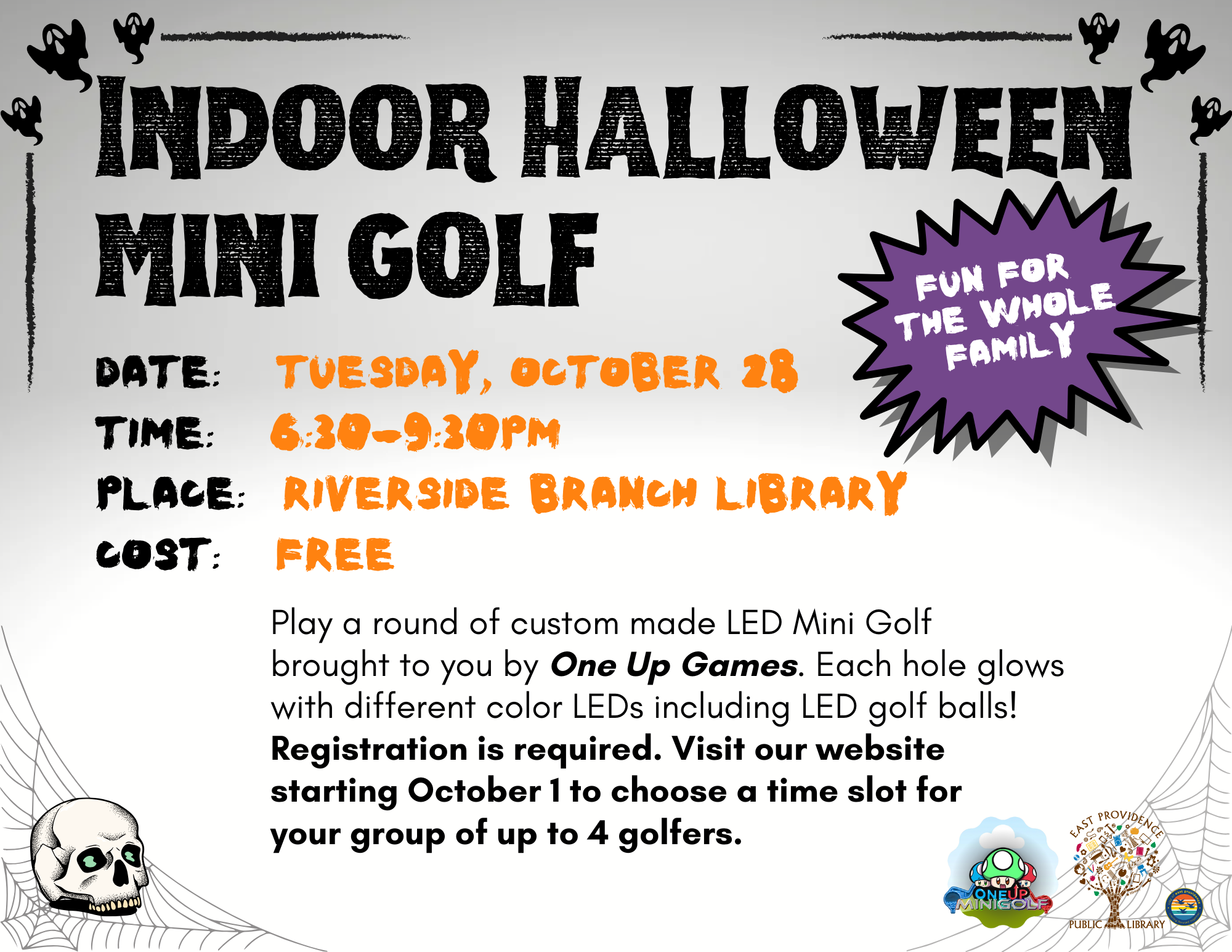 Halloween mini golf flyer