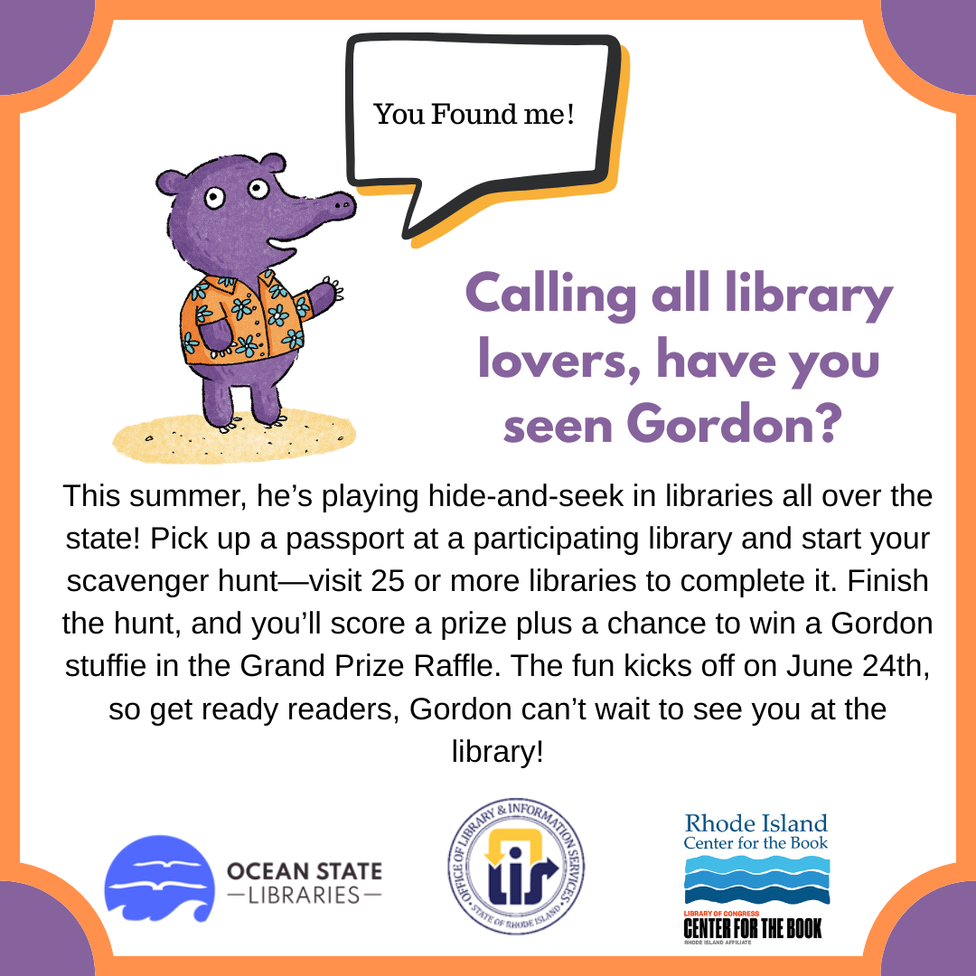 Can you find Gordon poster with image of Gordon, a purple cartoon animal tapir