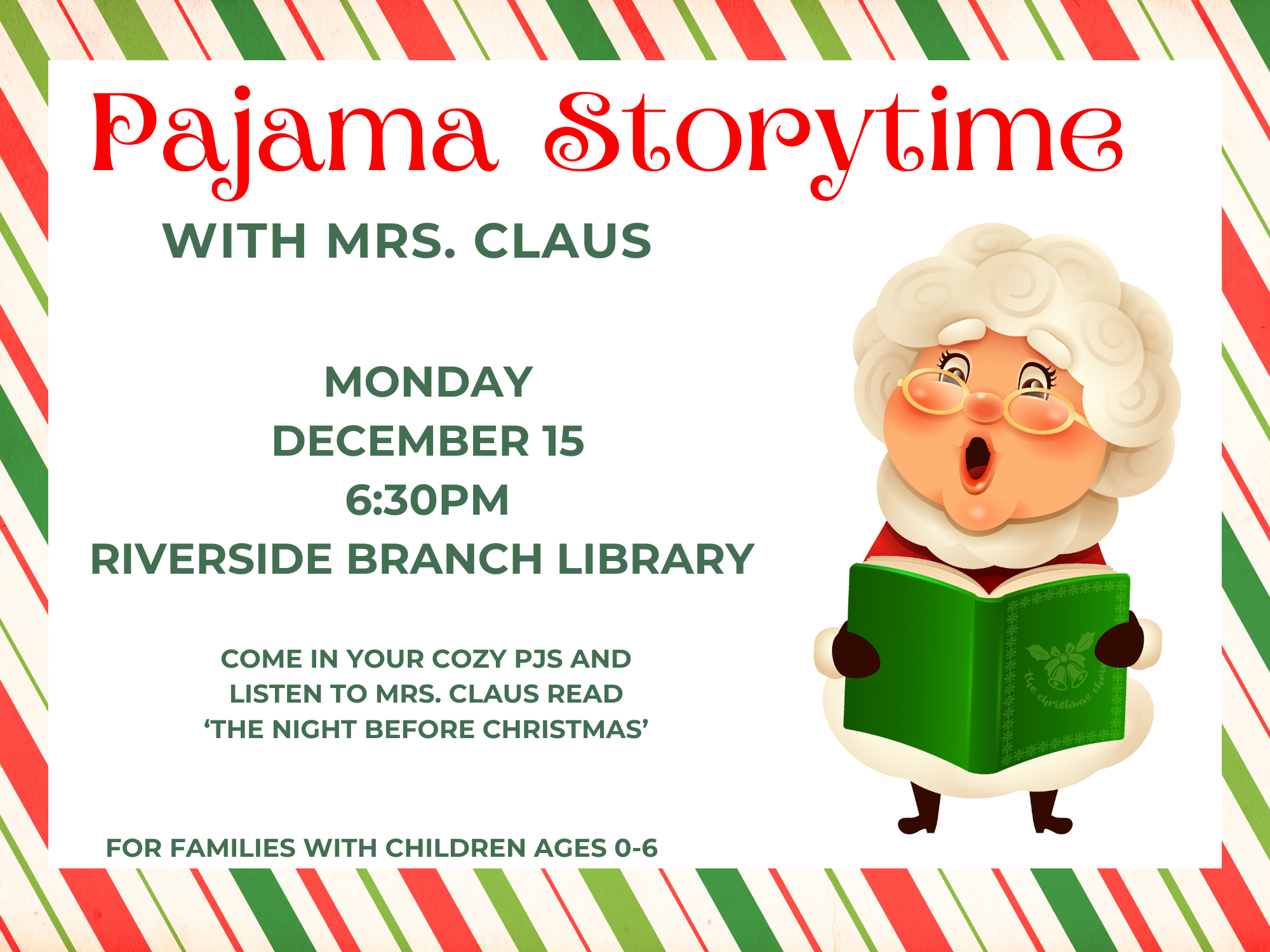 Pajama storytime flyer
